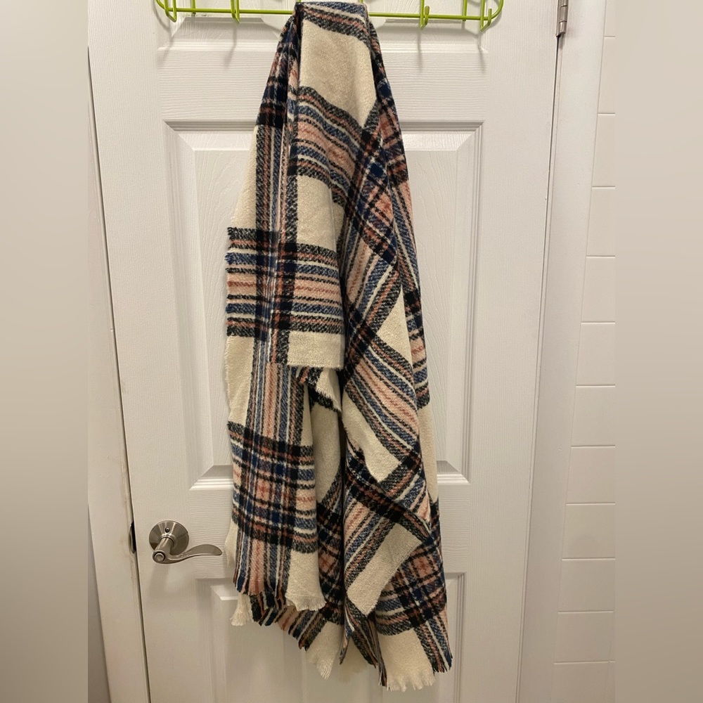Oversized flannel scarf